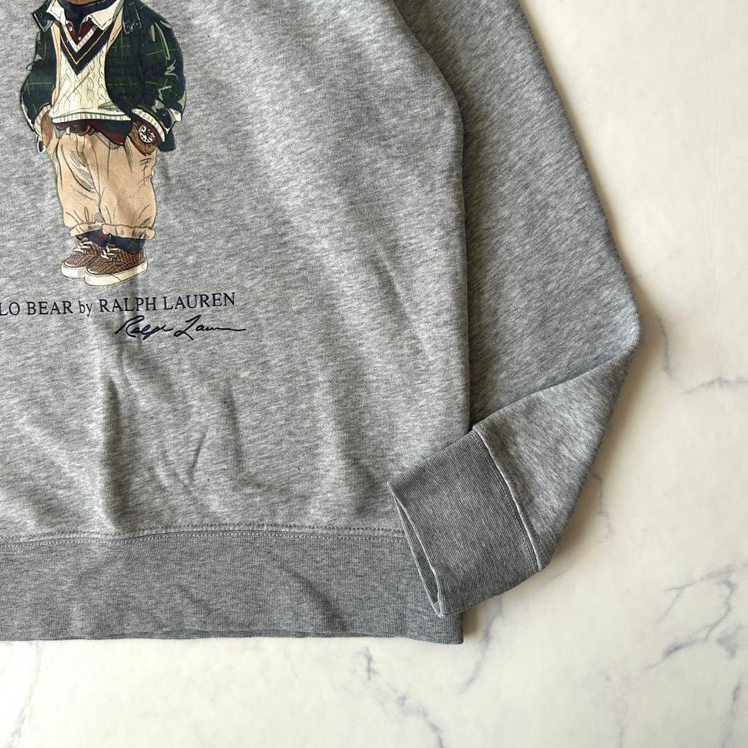 完売品 美品 ラルフローレン ポロベア トレーナー 裏起毛 グレー