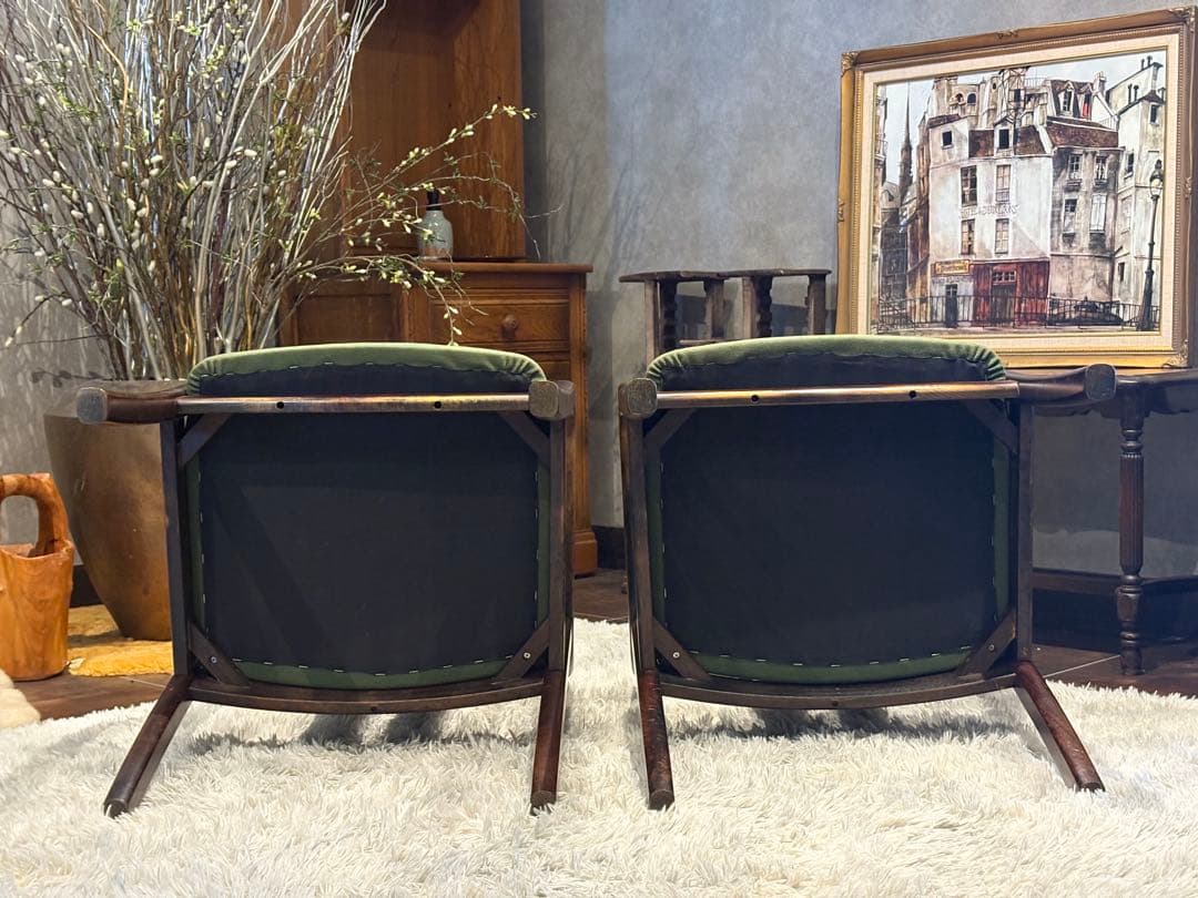 ②karimoku カリモク　アームチェア　ダイニングチェア　ビンテージ　IZ