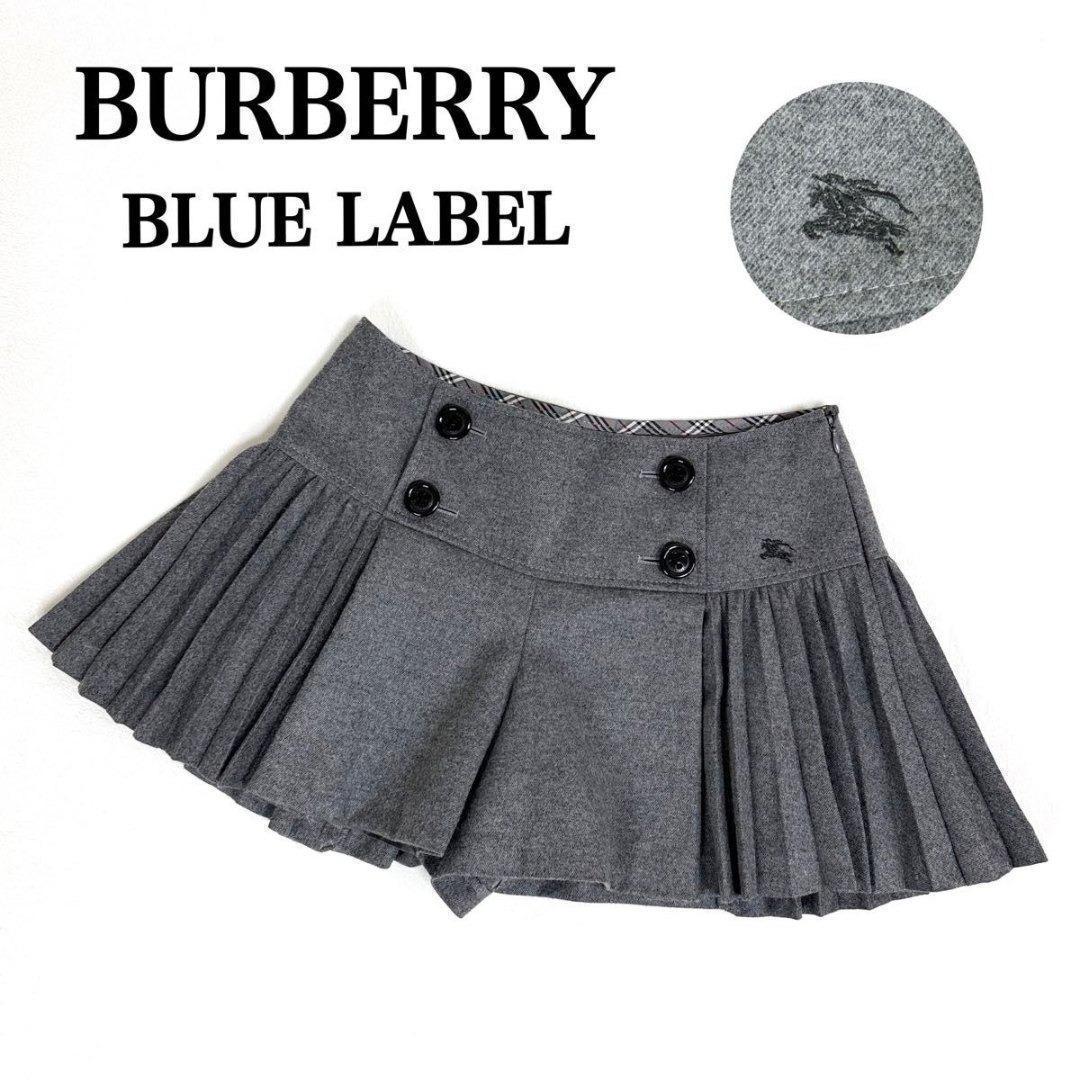 バーバリー ブルーレーベル キュロット プリーツ スカート ショートパンツ 38