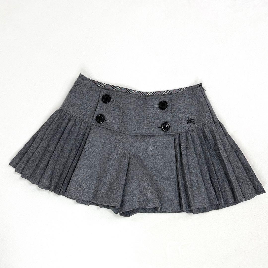 バーバリー ブルーレーベル キュロット プリーツ スカート ショートパンツ 38