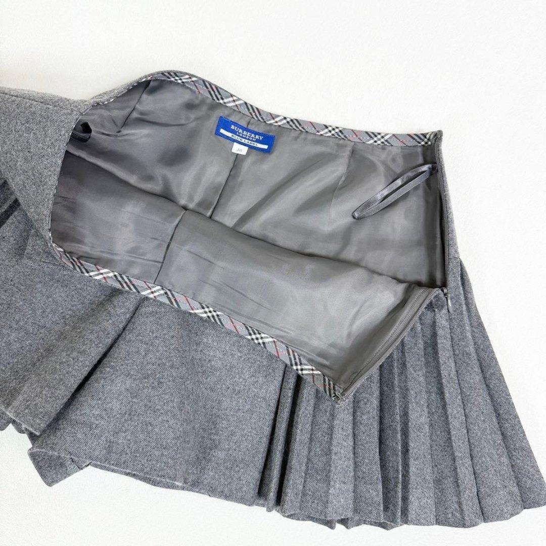バーバリー ブルーレーベル キュロット プリーツ スカート ショートパンツ 38