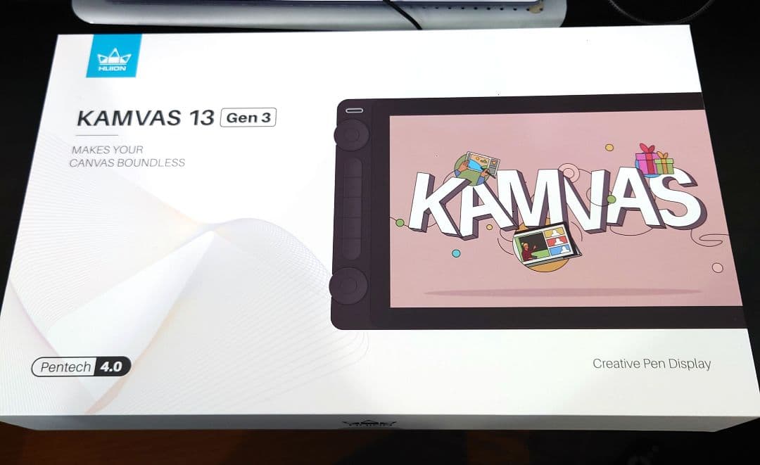 HUION 液タブ Kamvas 13（Gen 3） 13型 スタンド付き 黒