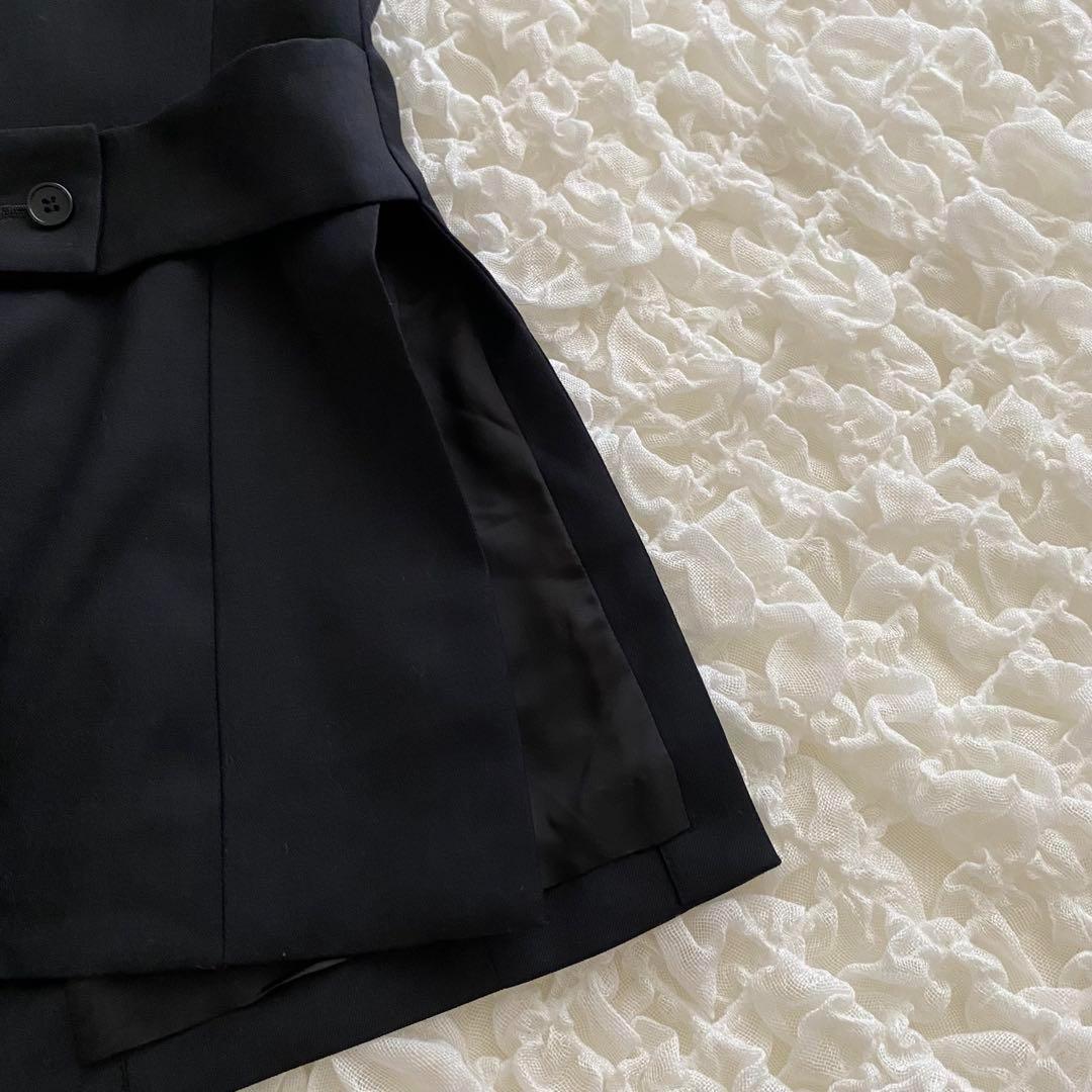 セオリーリュクス クルーネック ジレ ベスト シルク混 ストレッチ