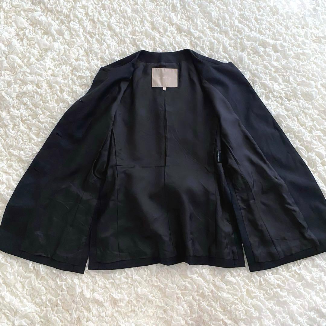 セオリーリュクス クルーネック ジレ ベスト シルク混 ストレッチ