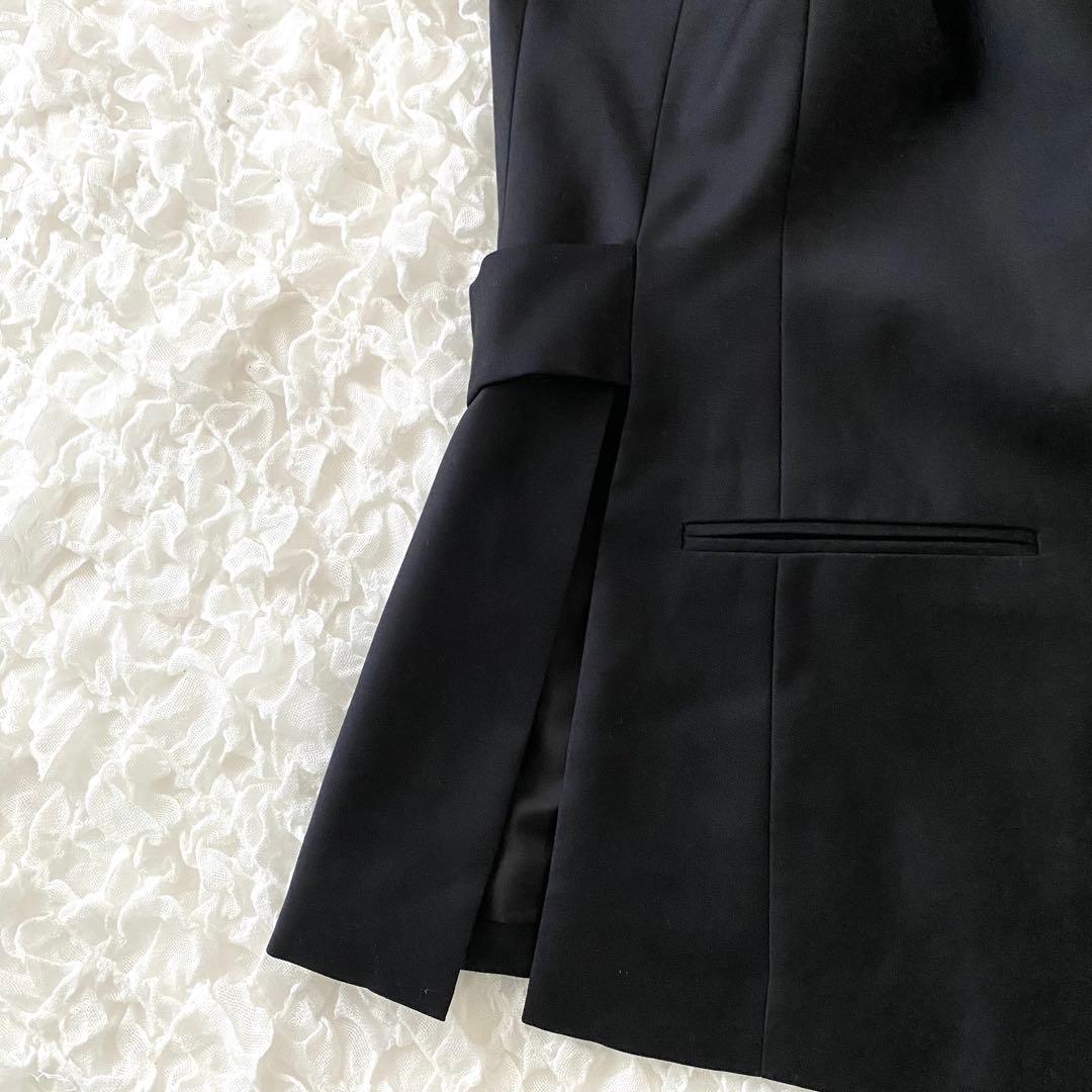 セオリーリュクス クルーネック ジレ ベスト シルク混 ストレッチ