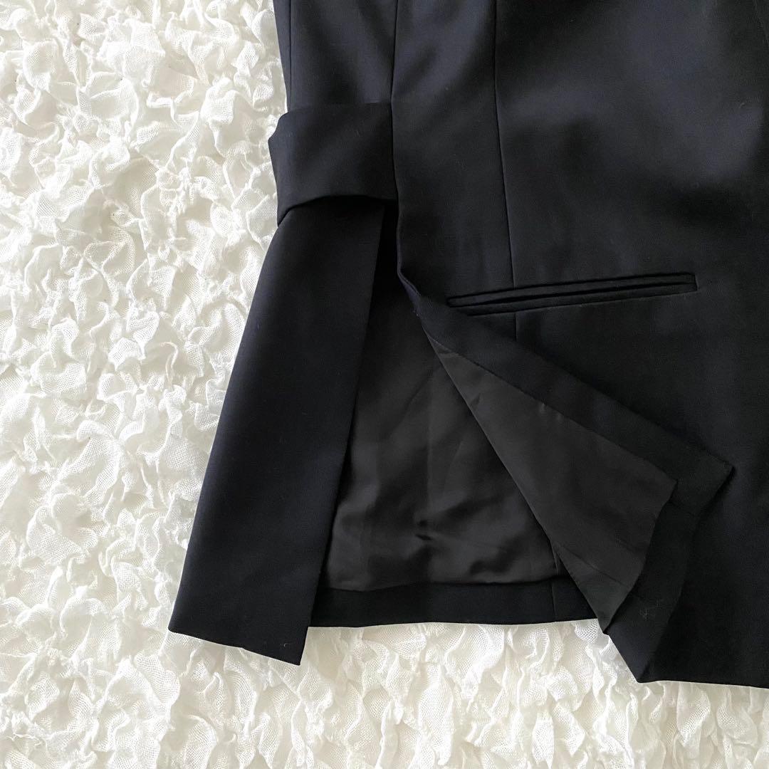 セオリーリュクス クルーネック ジレ ベスト シルク混 ストレッチ