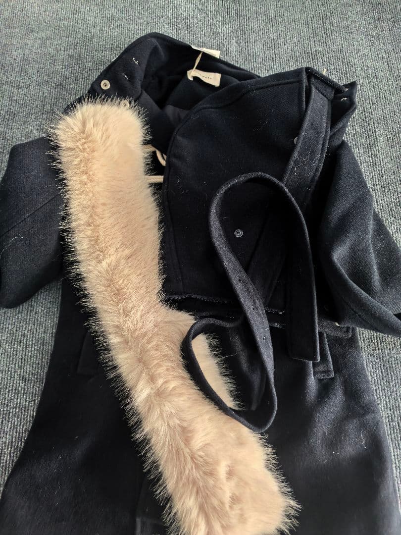 た*か様 andmary Nicole fur belt jacket navy