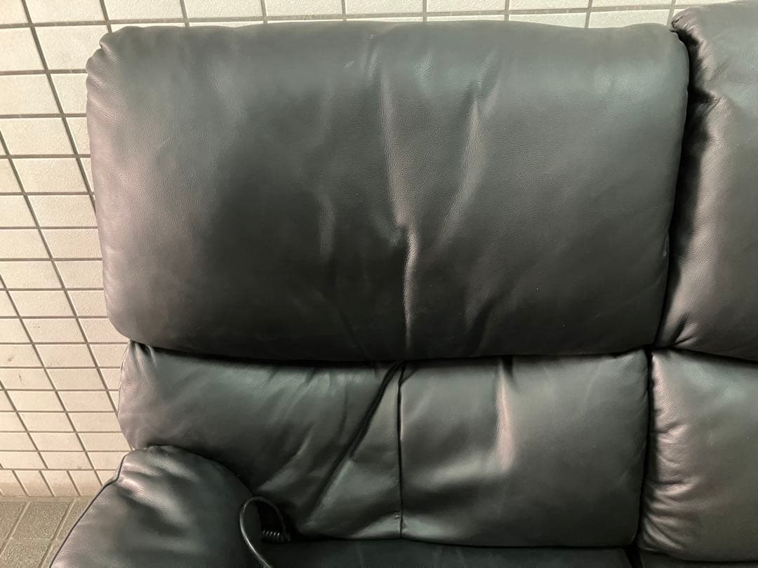 島忠　本革電動リクライニング3人掛けソファ トリプルソファー　レザー　セパレート