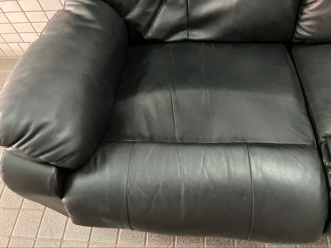 島忠　本革電動リクライニング3人掛けソファ トリプルソファー　レザー　セパレート