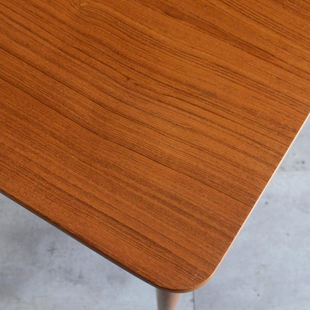 デンマーク 北欧ヴィンテージ チーク サイドテーブル 棚付き 北欧家具