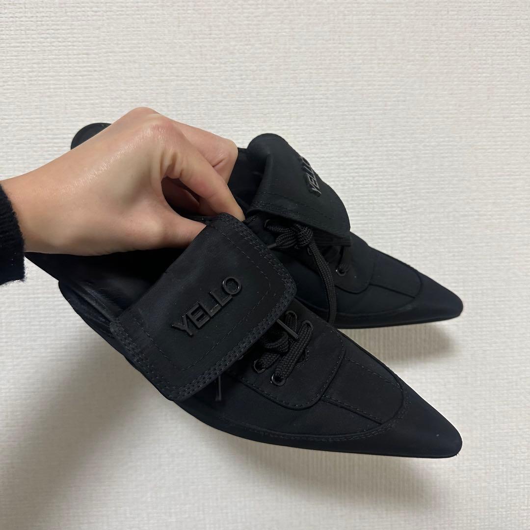 YELLO ブラック スニーカーサンダル ミュール
