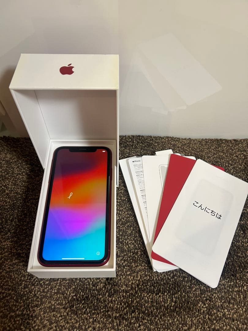 iPhone XR 128GB レッド SIMロック解除済み バッテリー83％