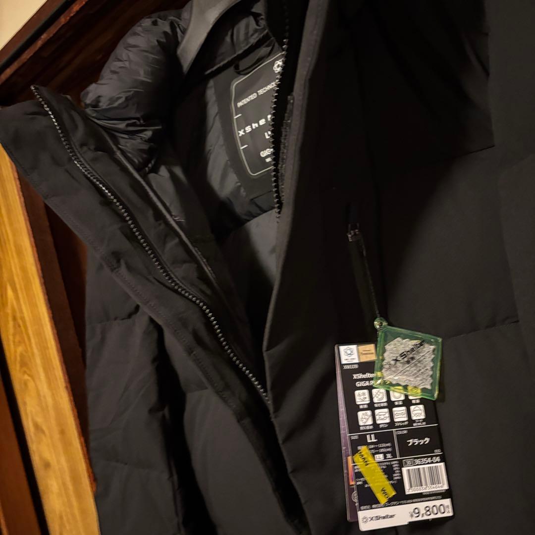 エックスシェルター(R)断熱αプレミアムギガパフダウンコート ブラック LL