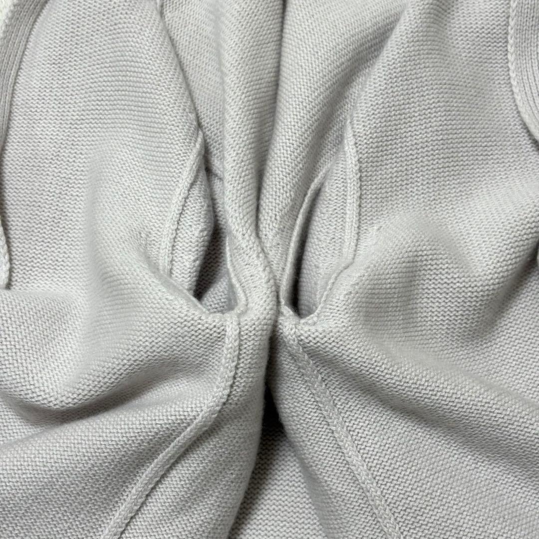 FOXEY フォクシー フード付 ロングカーディガン カシミヤ100% グレー