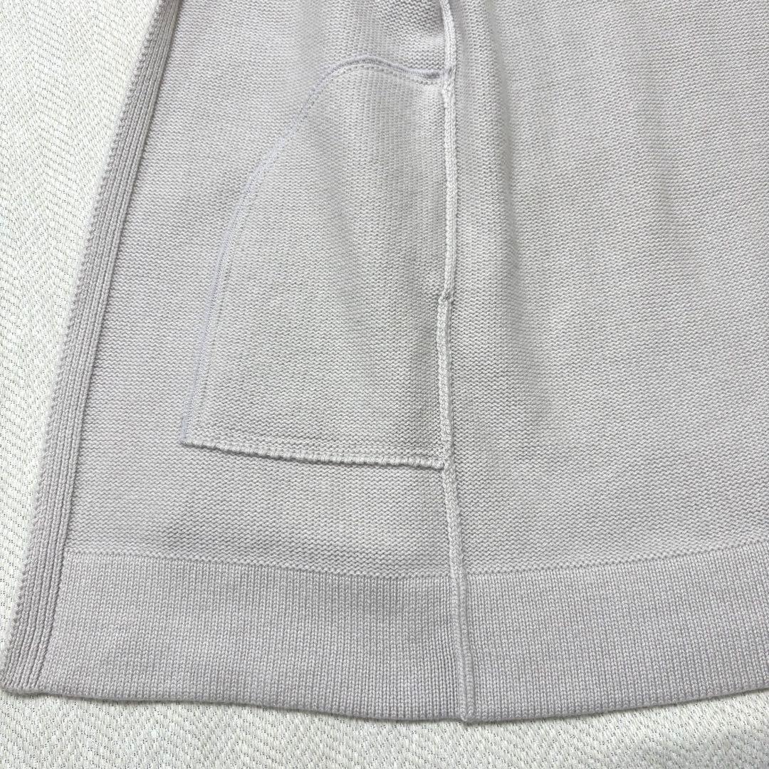 FOXEY フォクシー フード付 ロングカーディガン カシミヤ100% グレー