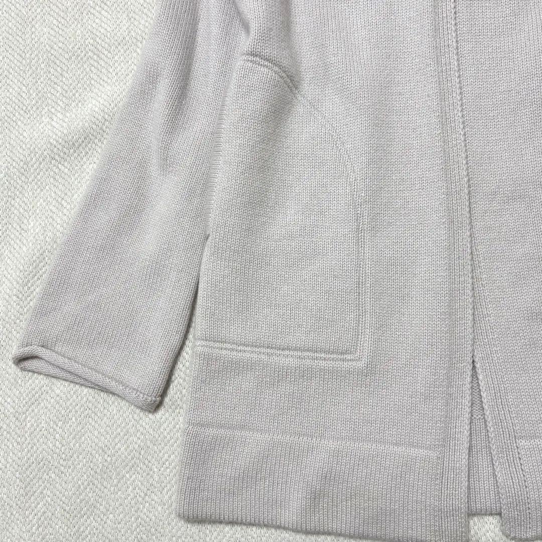 FOXEY フォクシー フード付 ロングカーディガン カシミヤ100% グレー