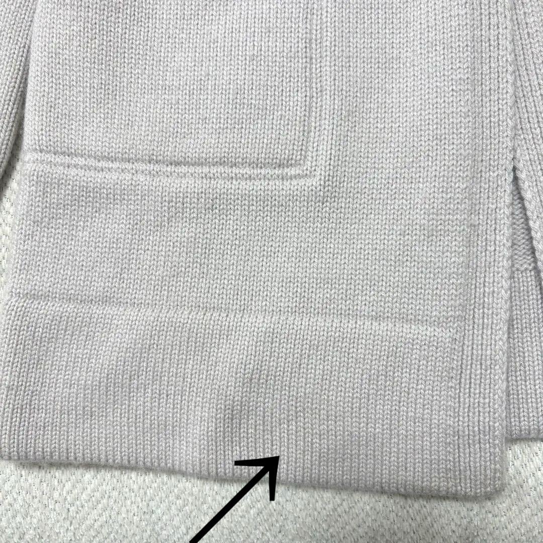 FOXEY フォクシー フード付 ロングカーディガン カシミヤ100% グレー