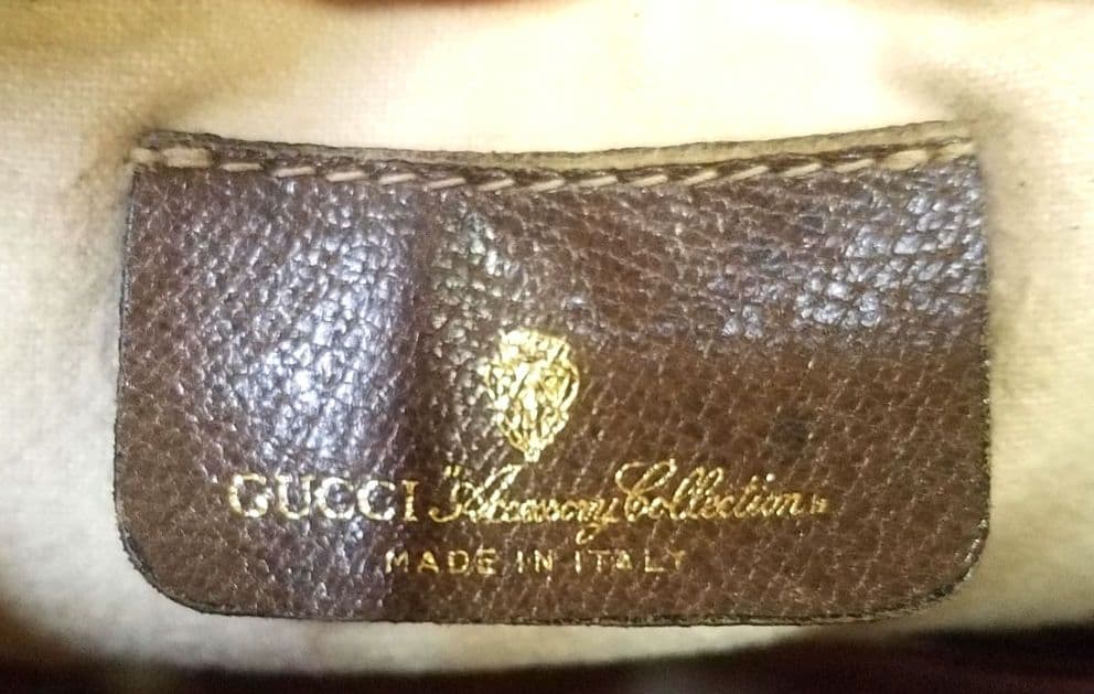 【正規品】GUCCI 巾着型ショルダーバッグ GG シェリーライン PVC 本革