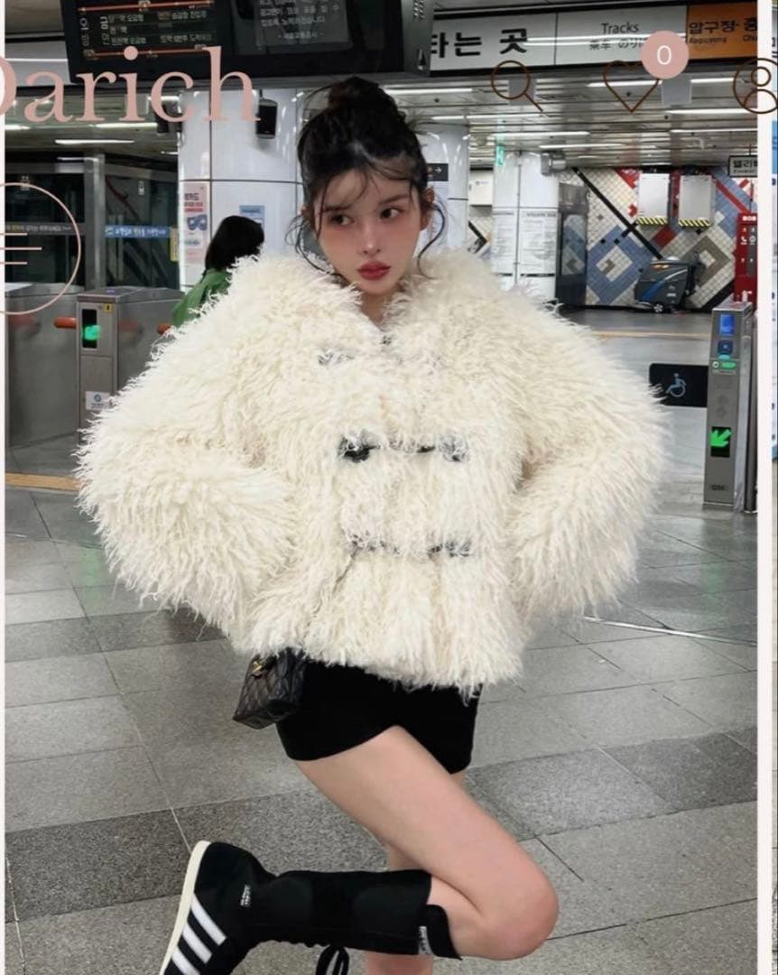 Darich ファーボリュームデザインコート ファーコート