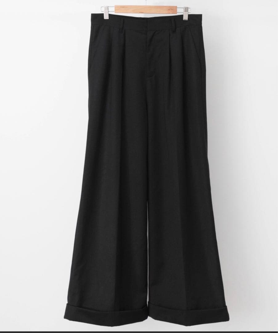 パンツ Camphor wood 2tuck wide baggy slacks S