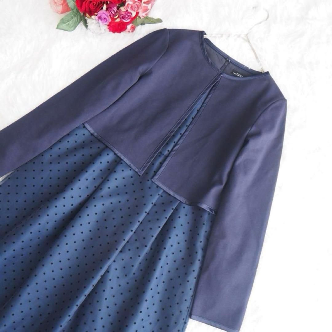 美品♡‪グリーンレーベルリラクシング フォーマル ボレロ ドット ワンピース