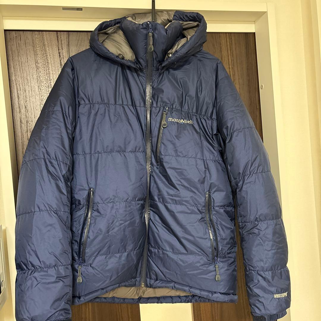 モンベル パーマフロスト ダウンパーカ　メンズ S ネイビー×グレー