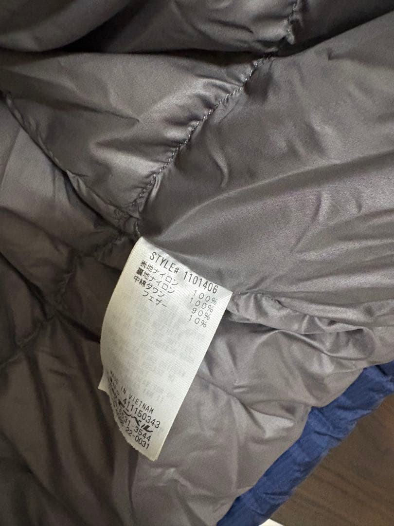 モンベル パーマフロスト ダウンパーカ　メンズ S ネイビー×グレー