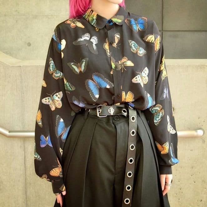 &ellecy アンドエルシー テフ シャツ 蝶 ロイスクレヨン