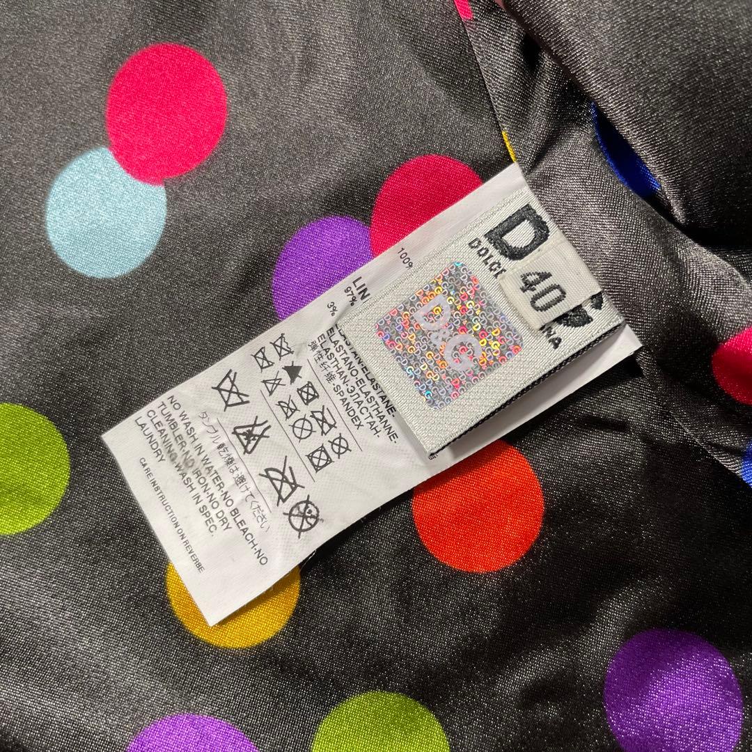 ドルチェアンドガッバーナ ラムレザー シングルライダースジャケット 黒　40