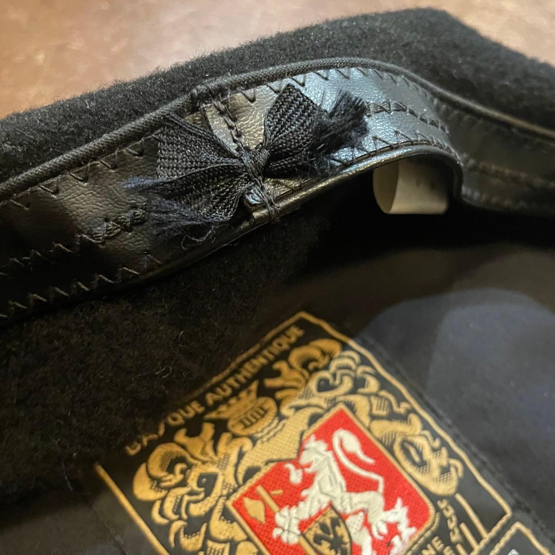 フランス製 LAULHÈRE 黒 ベレー帽 60cm