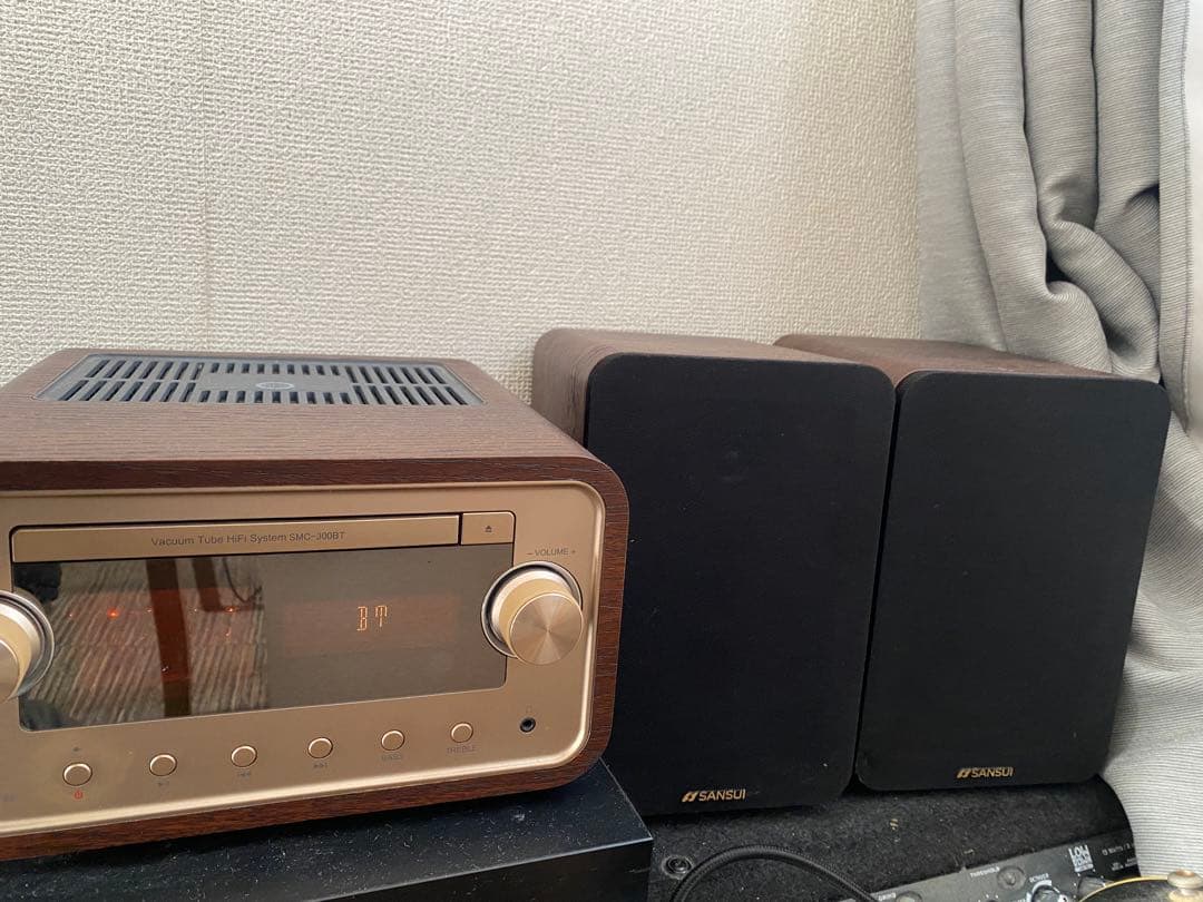 SMC-300BT SANSUI ブラック スピーカー ウッド調
