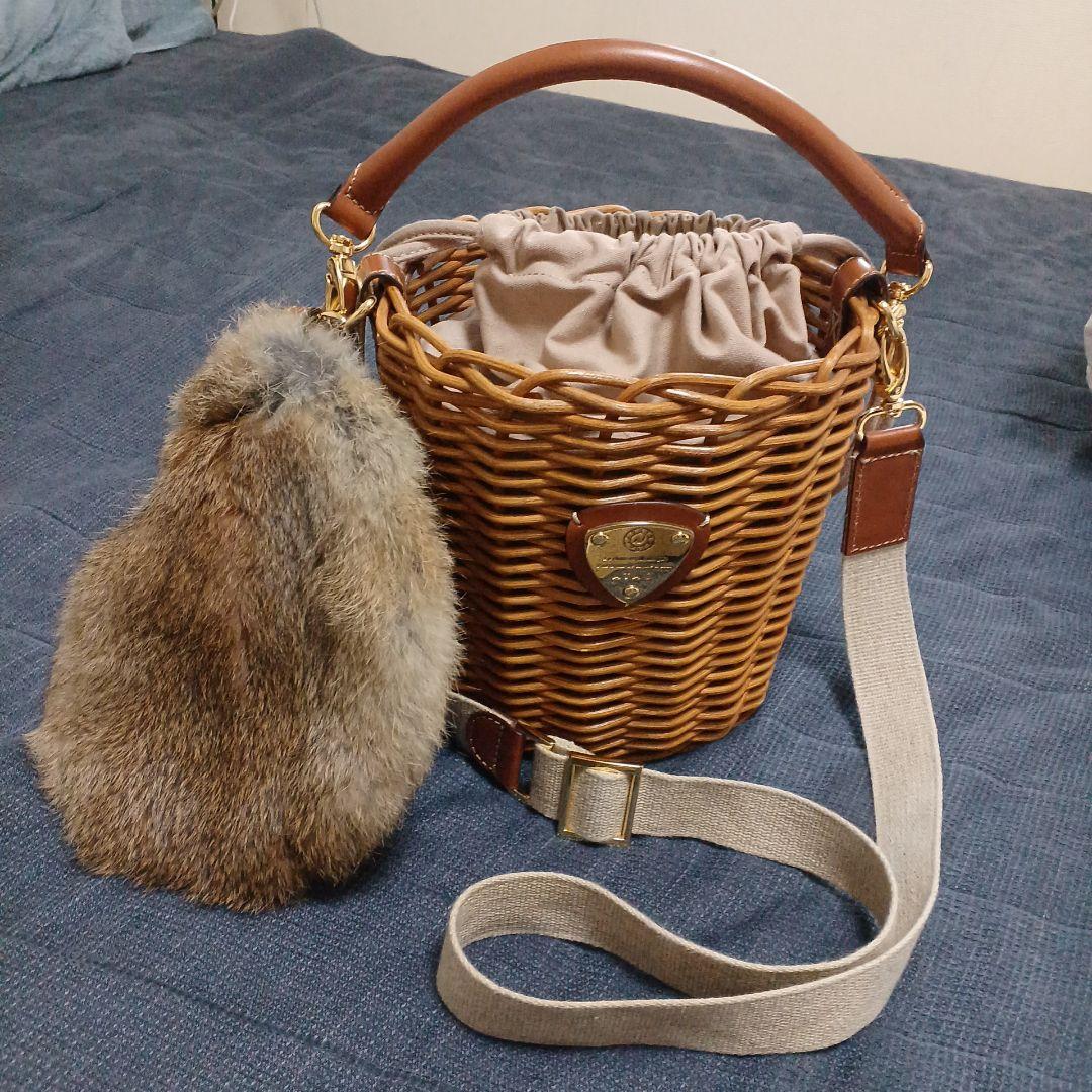 お値下げ！お値下げ！ATAOファー付きかごバッグ