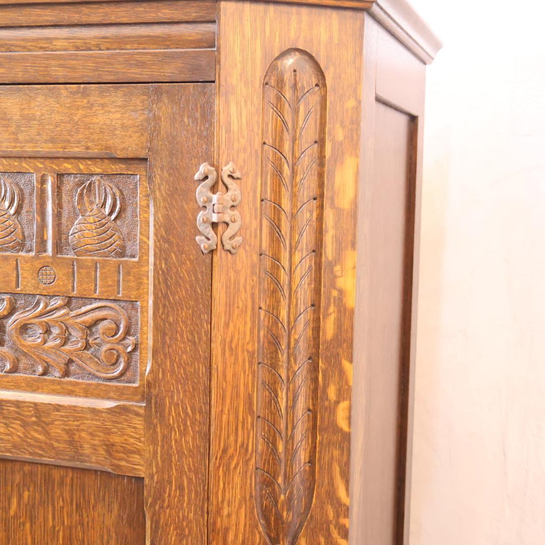 ロイズアンティークス ワードローブ オーク材 イギリス クラシック エレガント