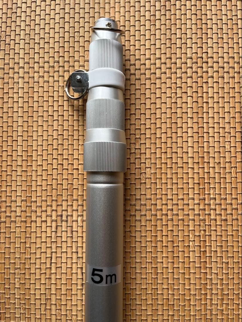 アルミ伸縮　ポール　5m 縮　140cm 旗　ブラッグ