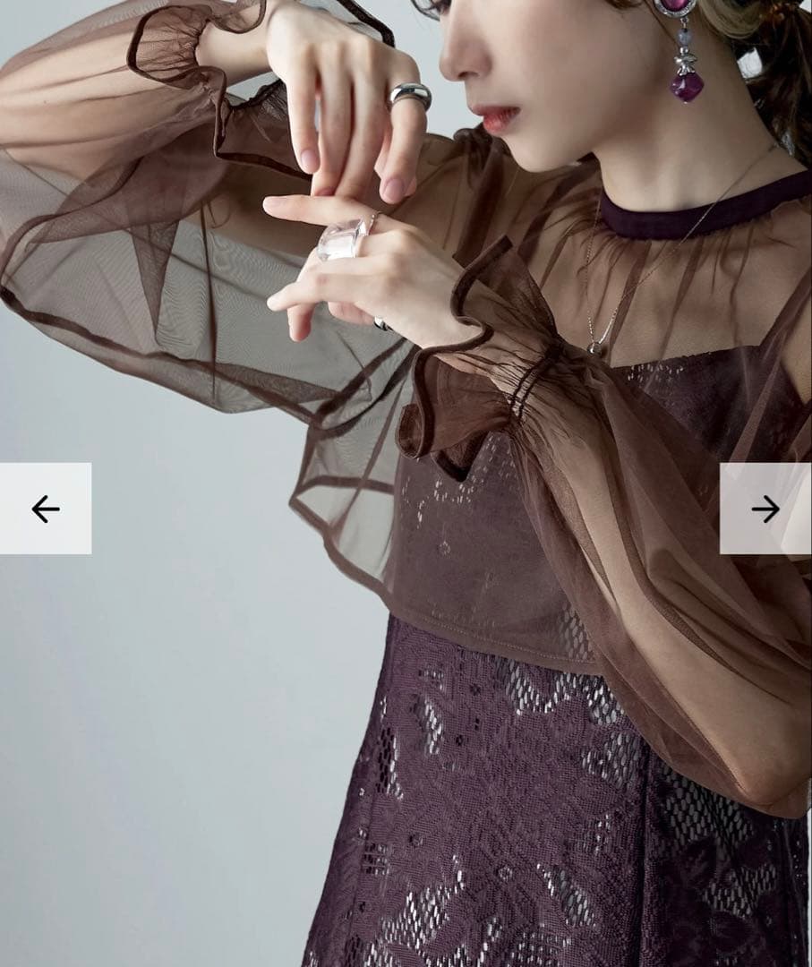 【美品】etoll. エトル　3wayシフォンボレロ&レースキャミドレス　結婚式