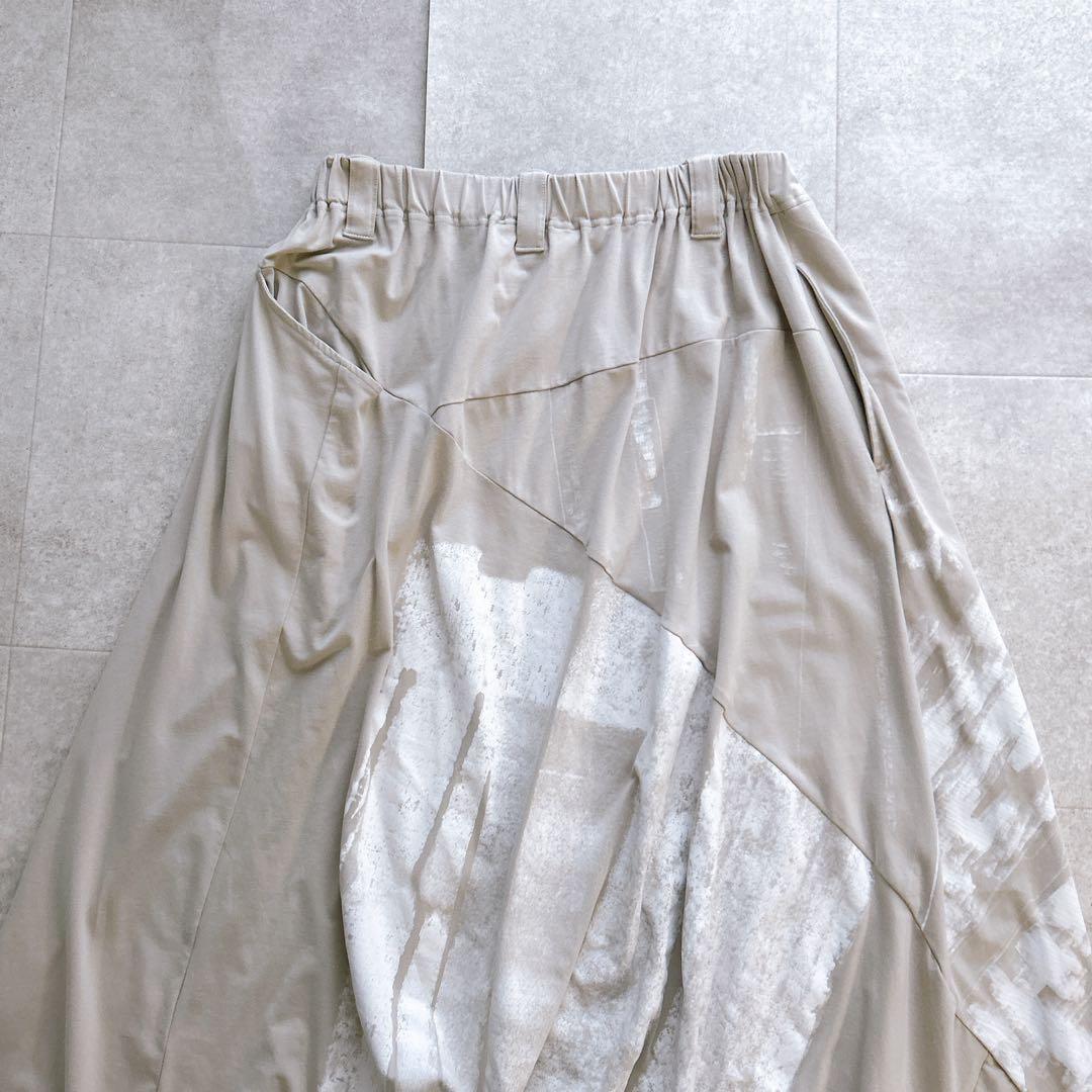 極美品✨萌 モユル サルエルパンツ アート柄 バルーン イージーパンツ ワイド