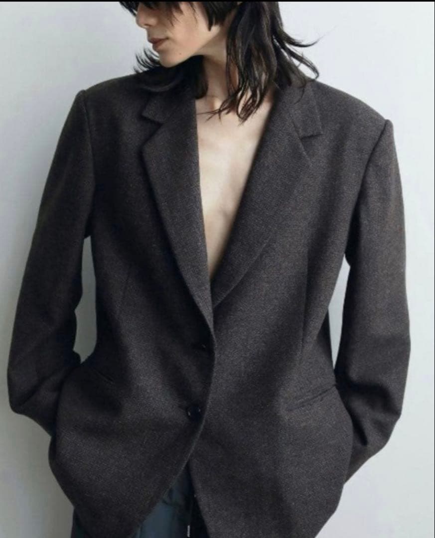 M*♡様 anuke Herringbone Wool Jacket