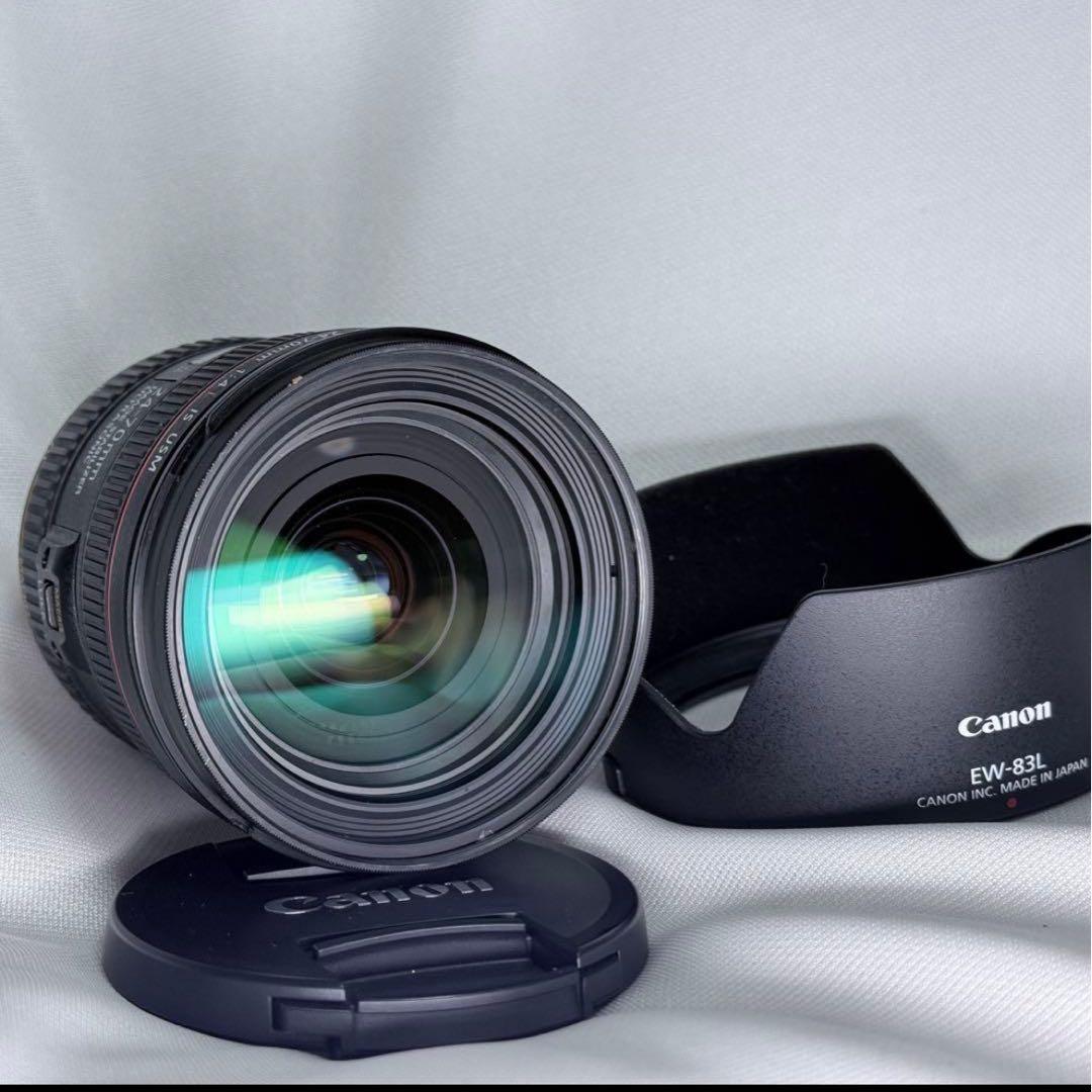 EF24-70mm F4L IS USM フード 保護フィルター付き