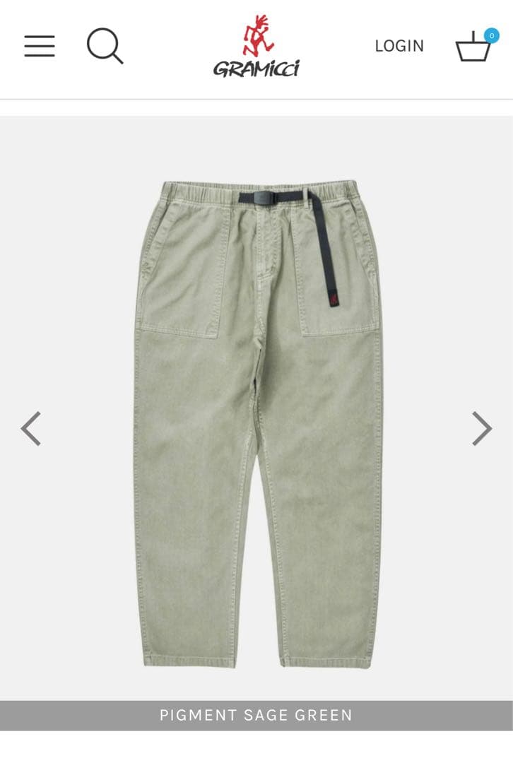 ルーズテーパードリッジパンツPIGMENT SAGE GREEN & OLIVE