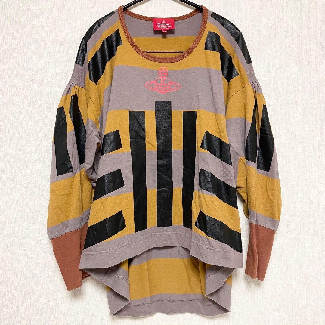 ヴィヴィアン ウエストウッド パフスリーブ オーヴ ロゴ カットソー 長袖 美品