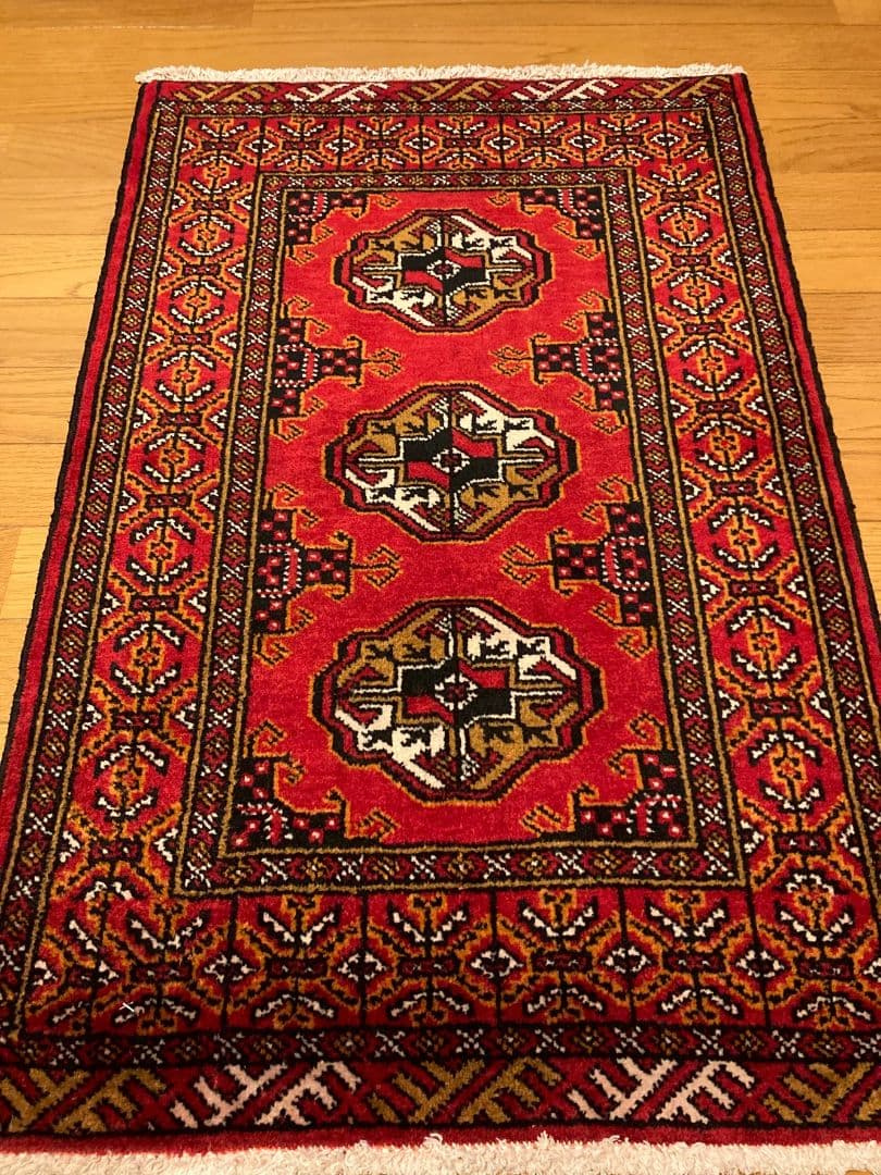 【gaogaoさま専用】ペルシャ絨毯トルクメン　トライバル　イラン手織り(15)