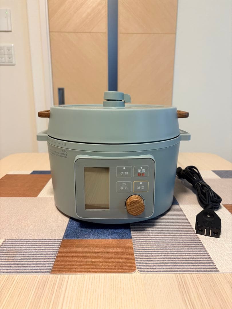 IRIS OHYAMA 電気圧力鍋 ピスタチオグリーン 3L