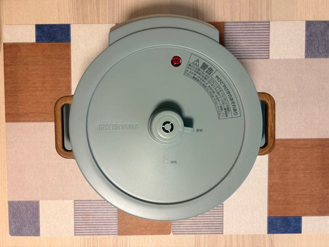 IRIS OHYAMA 電気圧力鍋 ピスタチオグリーン 3L