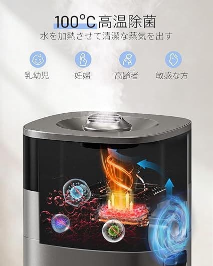 加湿器 大容量 スチーム式 ハイブリッド式 加熱式 20L タワー型 超音波