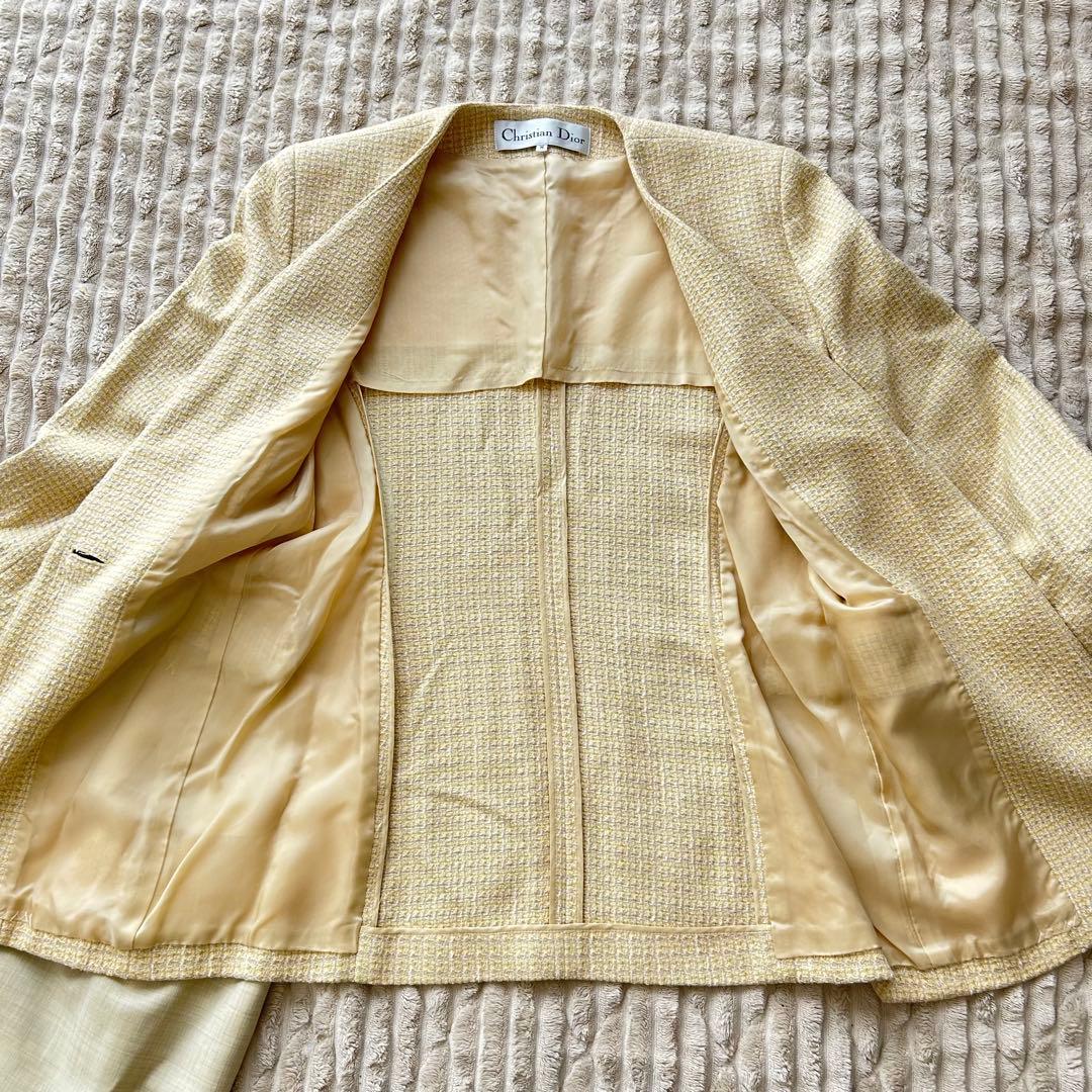 【希少】Dior ディオール M セットアップ フォーマルスーツ ツイード