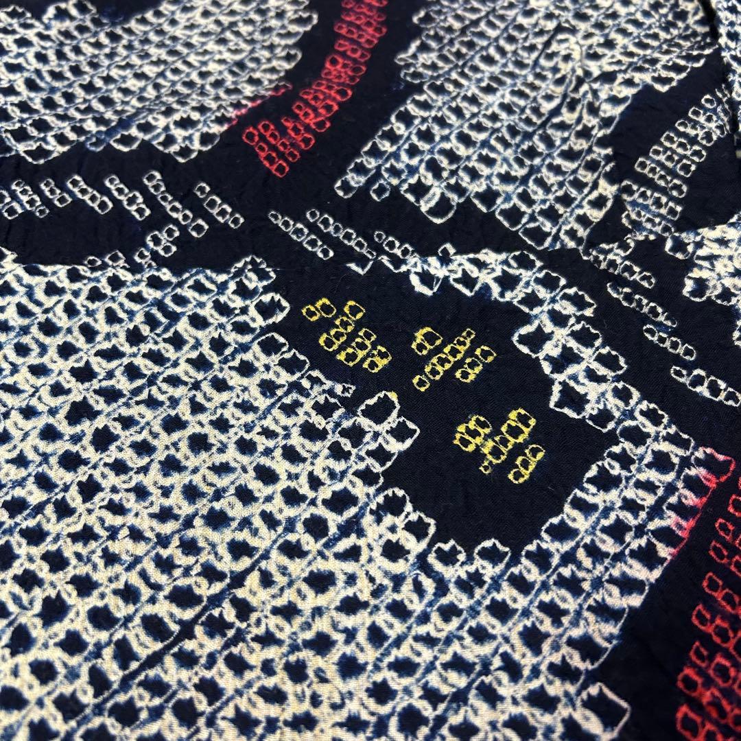 J-10 有松鳴海絞り浴衣5枚 浴衣1枚おまとめ売り材料リメイク木綿アンティーク