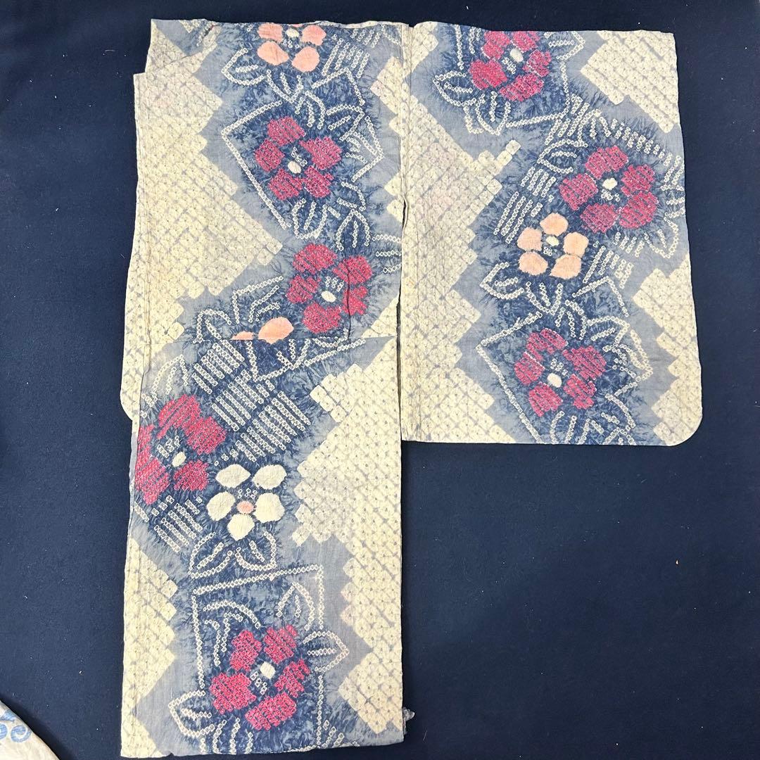 J-10 有松鳴海絞り浴衣5枚 浴衣1枚おまとめ売り材料リメイク木綿アンティーク