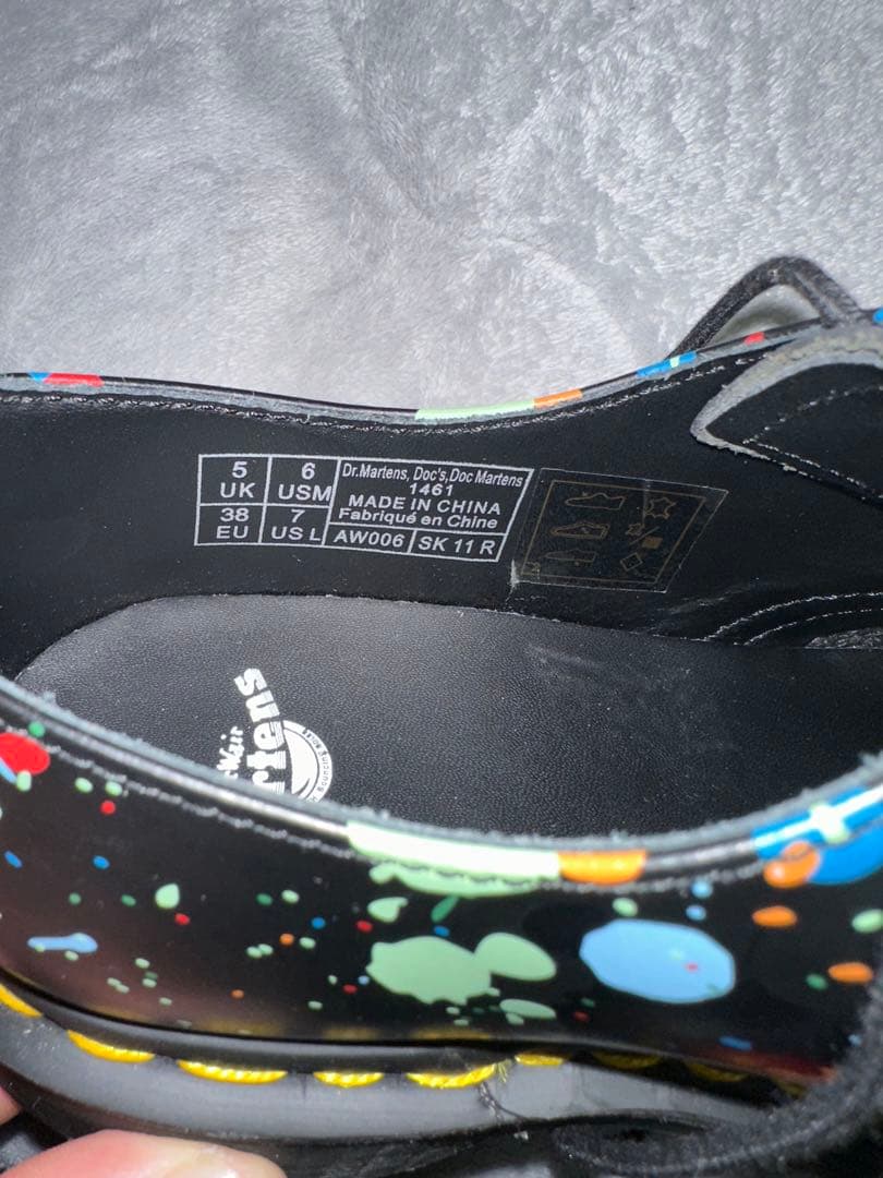 新品未使用　ドクターマーチン　1461 ペイントスプラッター　UK5