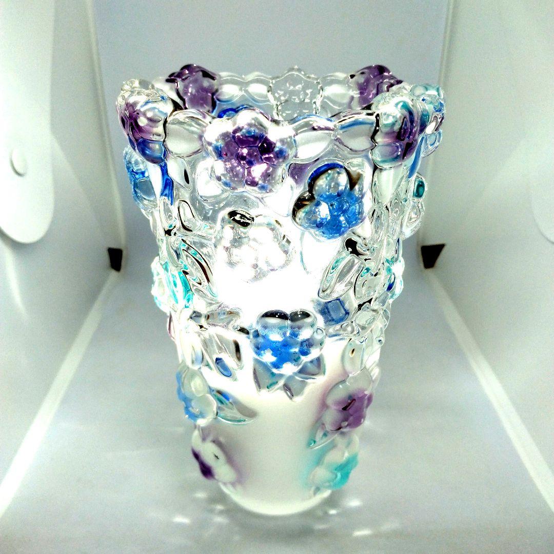 新品ParisVetoroエッチングカボションクリスタル花瓶花器江戸切子薩摩切子