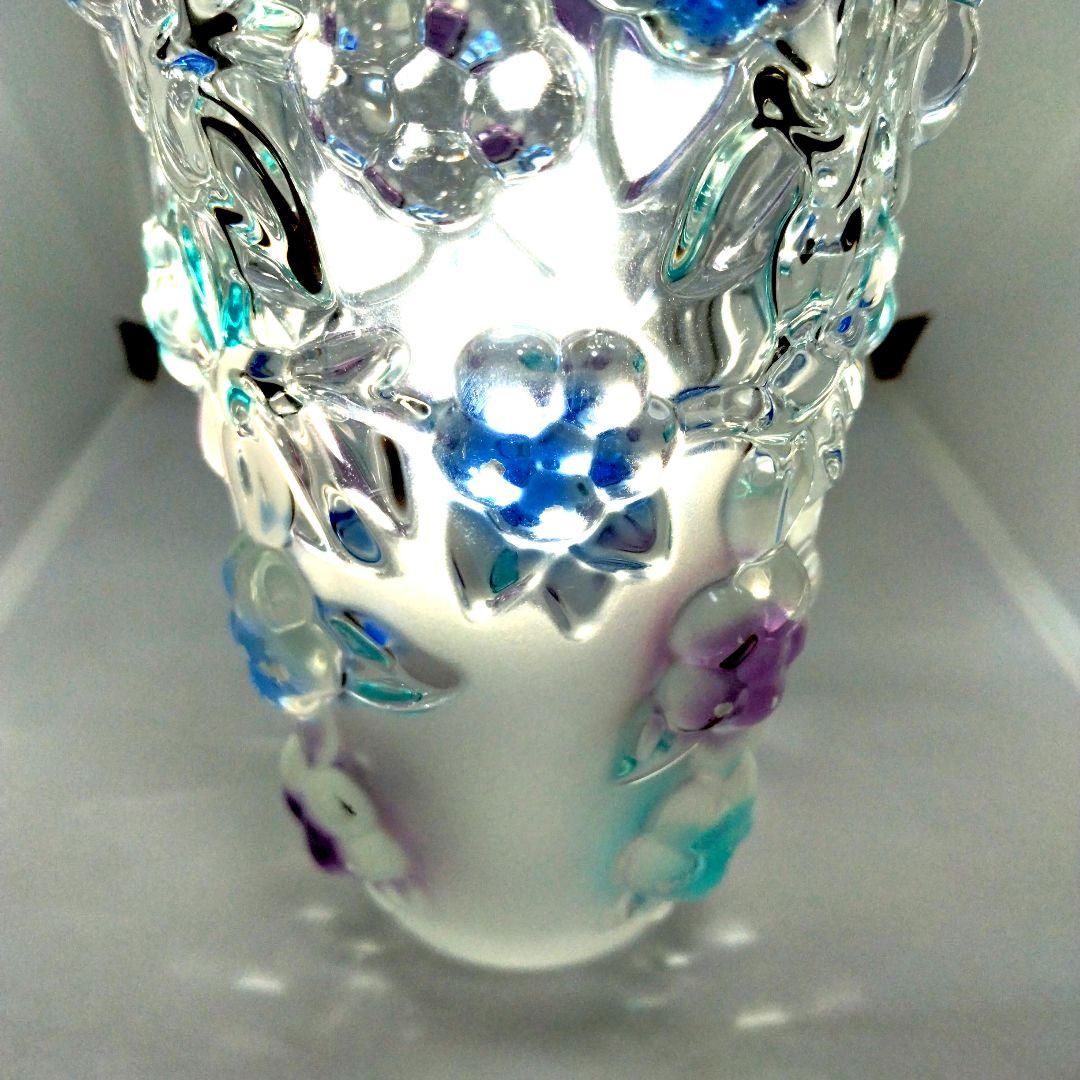 新品ParisVetoroエッチングカボションクリスタル花瓶花器江戸切子薩摩切子